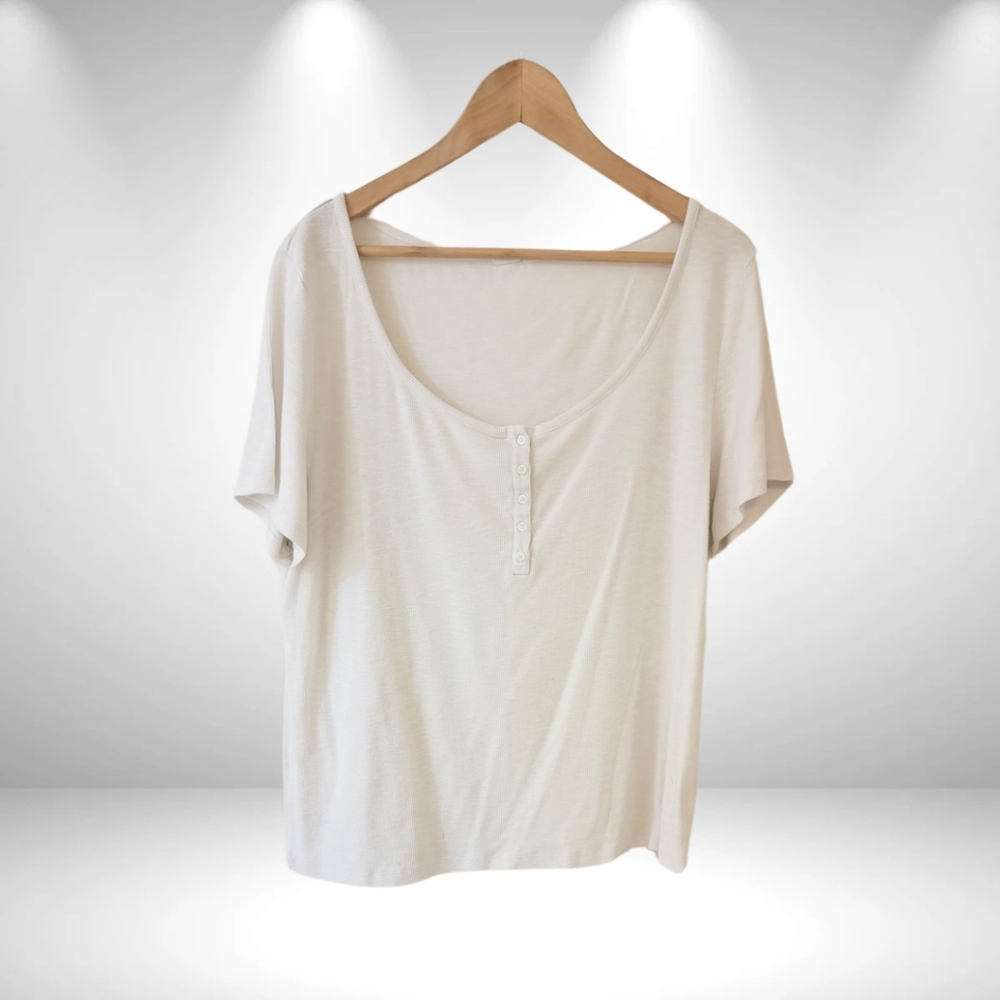 GAP Scoop Neck Henley